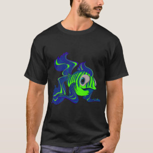 Frog Fishing On Mushroom Cap - Funny Cottagecore T-Shirt