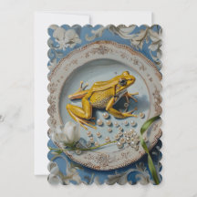 Frog - Flat Invitation size: 12.7 cm x 17.8 cm