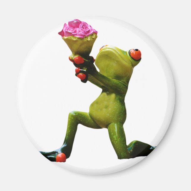 Frog flowers magnet (Front)