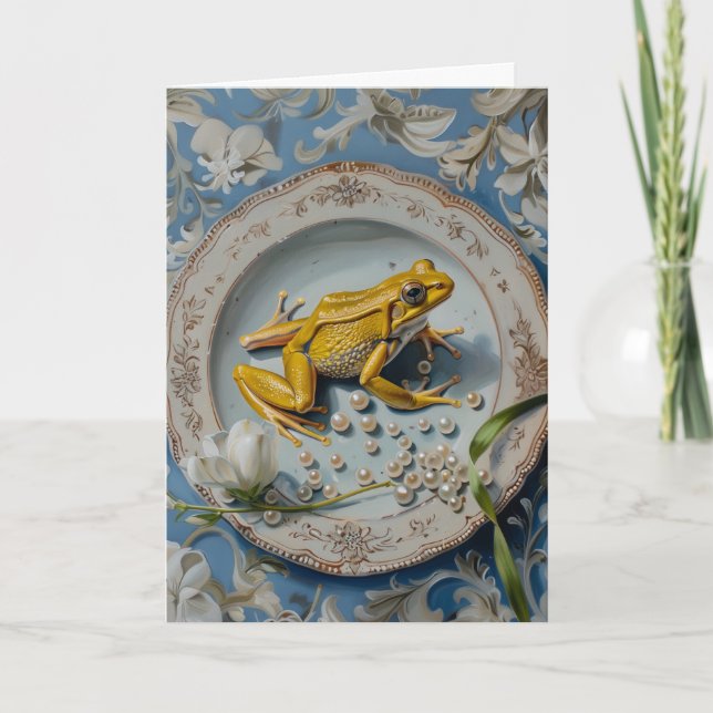 Frog - Folded Greeting Card (Front)