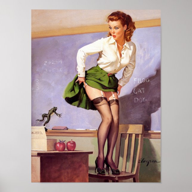 Frog for Teacher Pin Up Poster (Front)