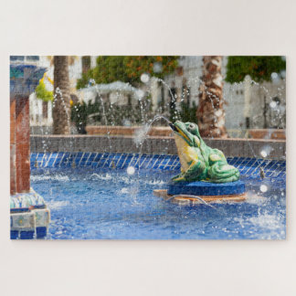 Frog Fountain Jigsaw Puzzle