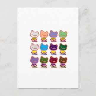 FROG FROGGY PATTERN POSTCARD