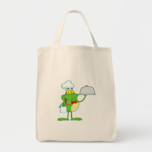 Frog Frogs Amphibian Funny Chef Cartoon Animal Tote Bag