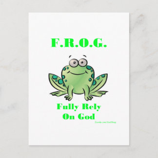 FROG (Fully Rely on God) Postcard