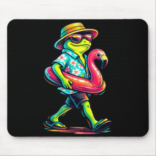 Frog Funny Aloha Beaches Hawaii Surfing Beach Mouse Pad