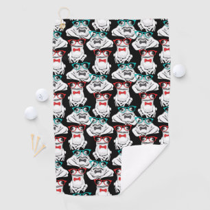 Frog Glasses Pattern Golf Towel