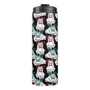 Frog Glasses Pattern Thermal Tumbler