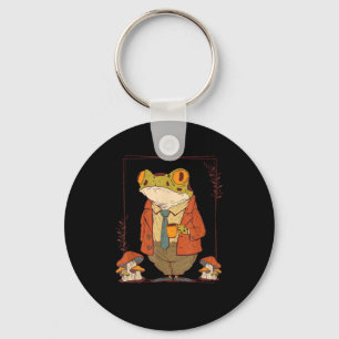 Frog Goblincore Academia Aesthetic Mushroom Key Ring