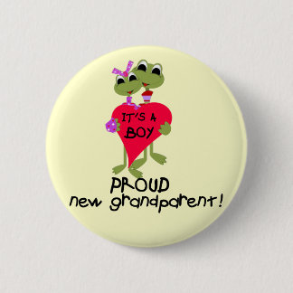Frog Grandparent of Boy Tshirts and Gifts 6 Cm Round Badge