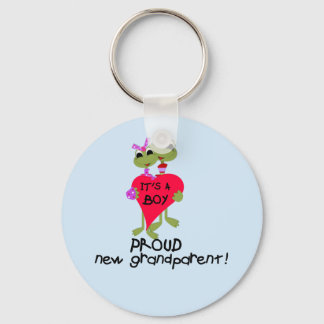 Frog Grandparent of Boy Tshirts and Gifts Key Ring