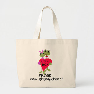Frog Grandparent of Boy Tshirts and Gifts Large Tote Bag