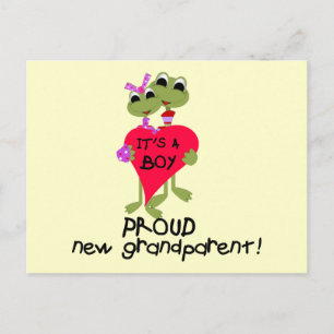 Frog Grandparent of Boy Tshirts and Gifts Postcard