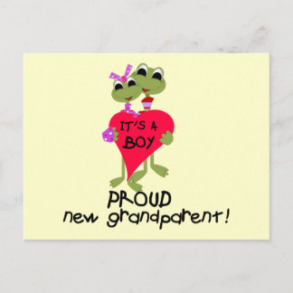 Frog Grandparent of Boy Tshirts and Gifts Postcard