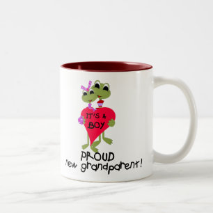 Frog Grandparent of Boy Tshirts and Gifts Two-Tone Coffee Mug