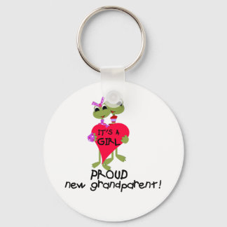 Frog Grandparent of Girl Tshirts and Gifts Key Ring