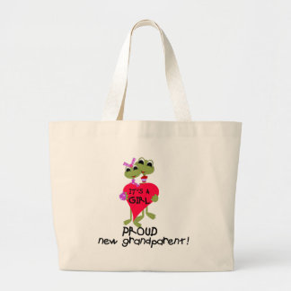 Frog Grandparent of Girl Tshirts and Gifts Large Tote Bag