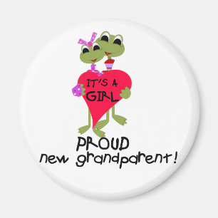 Frog Grandparent of Girl Tshirts and Gifts Magnet