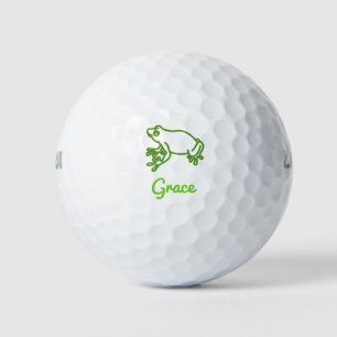 Frog Green Cute Animal Girly Adorable  Golf Balls