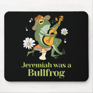 Frog Guitar-jeremiah Was Bullfrog Funny Saying Mouse Pad