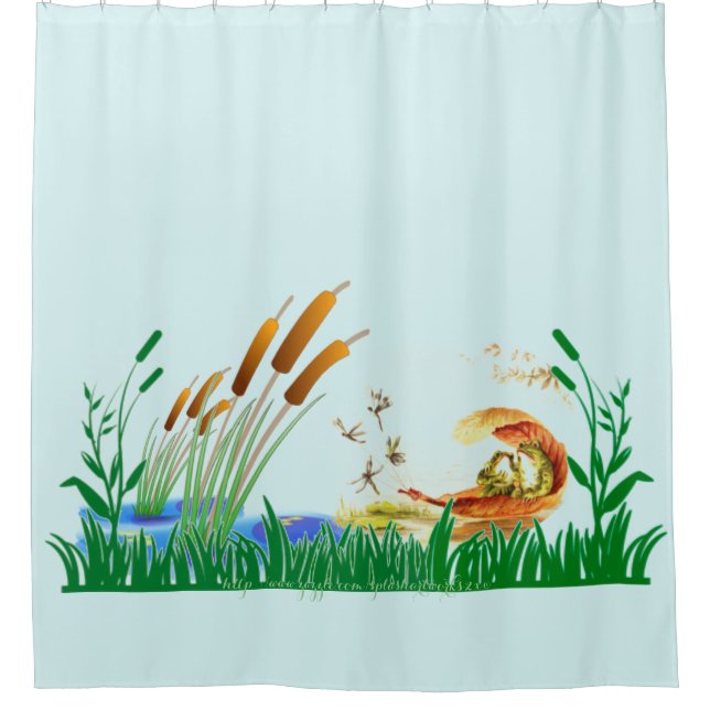 "Frog Honeymoon" Shower Curtain (Front)