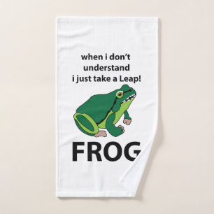 Frog I Just Take A Leap Frog Hand Towel