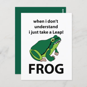 Frog  I Just Take A Leap Frog Postcard