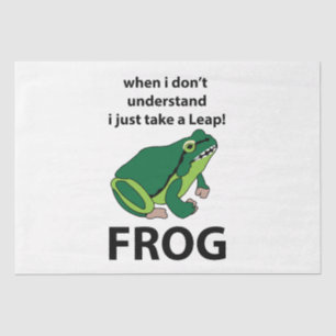 Frog I Just Take A Leap Frog Tissue Paper