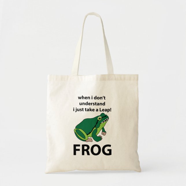 Frog  I Just Take A Leap Frog Tote Bag (Front)