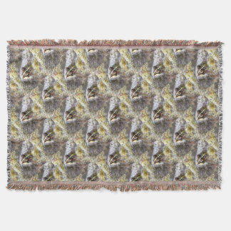 Frog Immersed In Water Bubbles and Frogspawn Throw Blanket