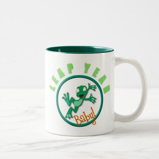frog in a circle Two-Tone coffee mug (Right)