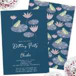 Frog in a Lily Pond Cute Kids Birthday Party Invitation<br><div class="desc">Watercolor frog on a water lily leaf fun design which is perfect for an animal lover's birthday party invitation.  You can easily customise the invitation to your liking by changing any of the text.  Gender neutral for a boy or girl.  Original art by Nic Squirrell.</div>