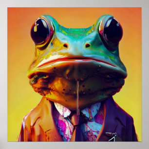 Frog in a Suit Poster