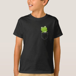Frog In Breast Pocket Funny Animals Frogs T-Shirt