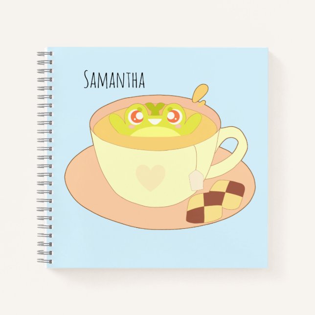 Frog in Cup Of Tea Notebook (Front)