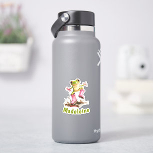 Frog in Cute Pink Boots in Puddle Monogram Child's