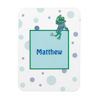 Frog in Jeans, Birthday, Polka Dots Magnet