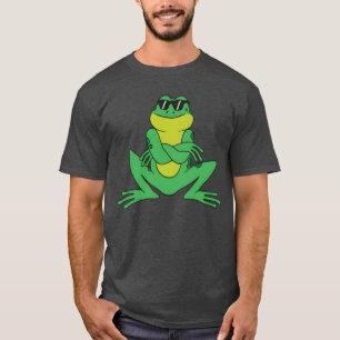 Frog in Sunglasses Funny proud animal girl T-Shirt