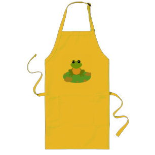frog in the pond long apron