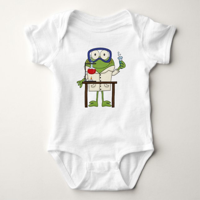 Frog in the Science Lab Baby Bodysuit (Front)