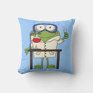 Frog in the Science Lab Cushion