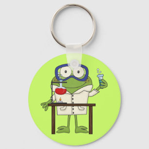 Frog in the Science Lab Key Ring