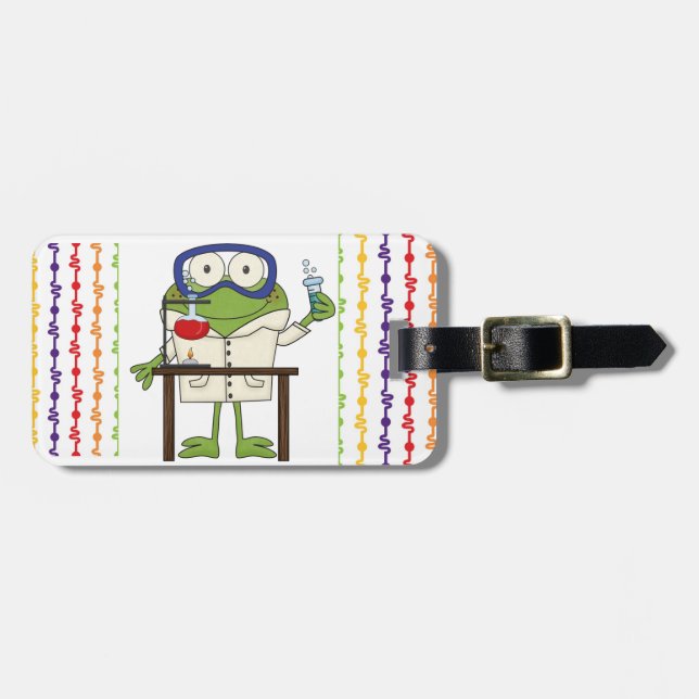 Frog in the Science Lab Luggage Tag (Front Horizontal)