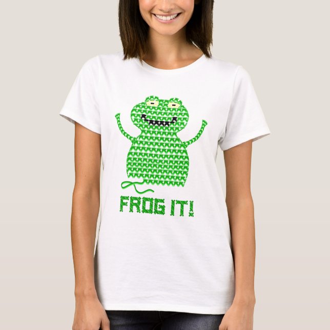 Frog It! Vector Crochet Frog T-Shirt (Front)