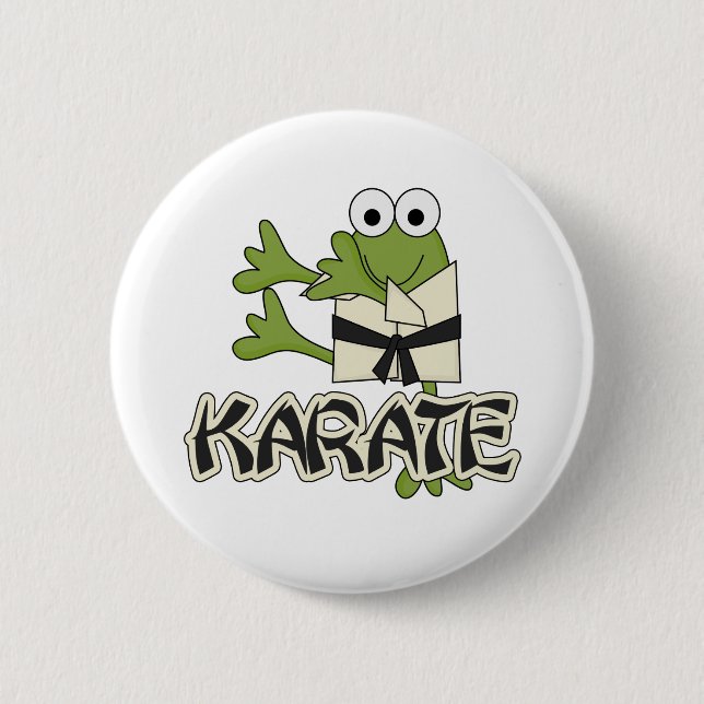 Frog Karate Tshirts and Gifts 6 Cm Round Badge (Front)