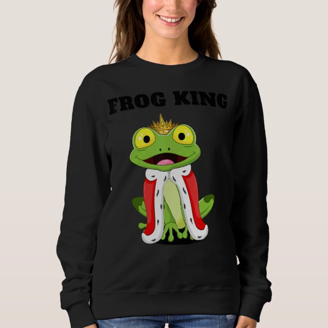 Frog King Boys Frog  Mens Frog Sweatshirt (Front)