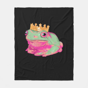 Frog King - Funky Meme Classic Fleece Blanket