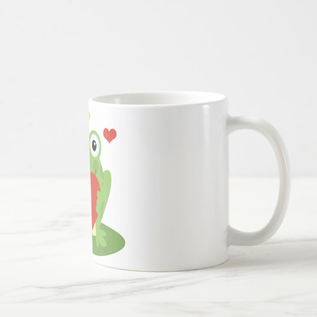 Frog King with Heart Coffee Mug (Right)