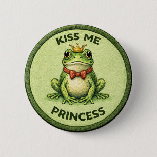 Frog Kiss 6 Cm Round Badge