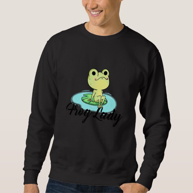 Frog Lady Frogs Sweatshirt (Front)
